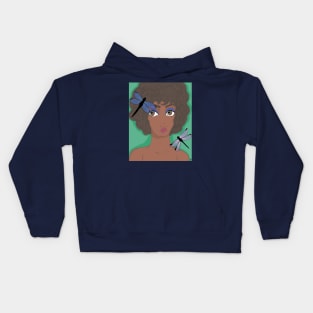 Girl with the Dragonflies Kids Hoodie